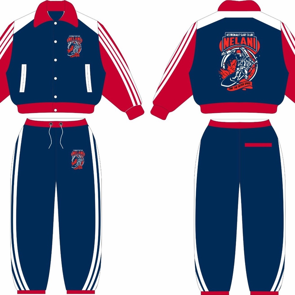 Lani Red and Blue Lightweight Jacket